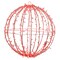 Vickerman 324Lt x 30" Fold Flat Red Led Twinkle Jumbo Hanging Sphere.